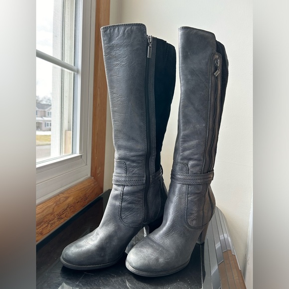 Clarks Charcoal & Black Boots size 8.5 - Picture 3 of 13